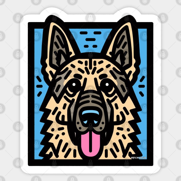 German Shepherd Pop Art Sticker by Sketchy